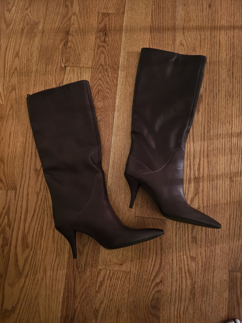 Women's Tall Pointed-Toe Stiletto Boots - Burgundy